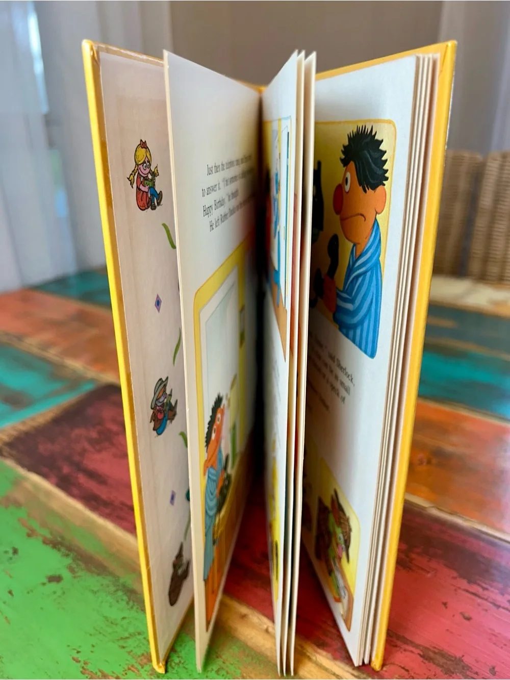 VTG Sesame Street Case of the Missing Duckie Golden Book Ernie 1981 Hardcover